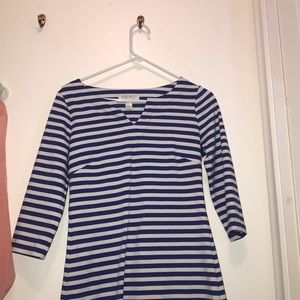 Midi Blue and White Nautical Dress